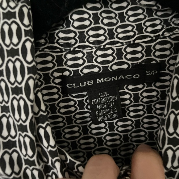 Club Monaco Pattern Print Button-down Collared Shirt - Picture 4 of 7